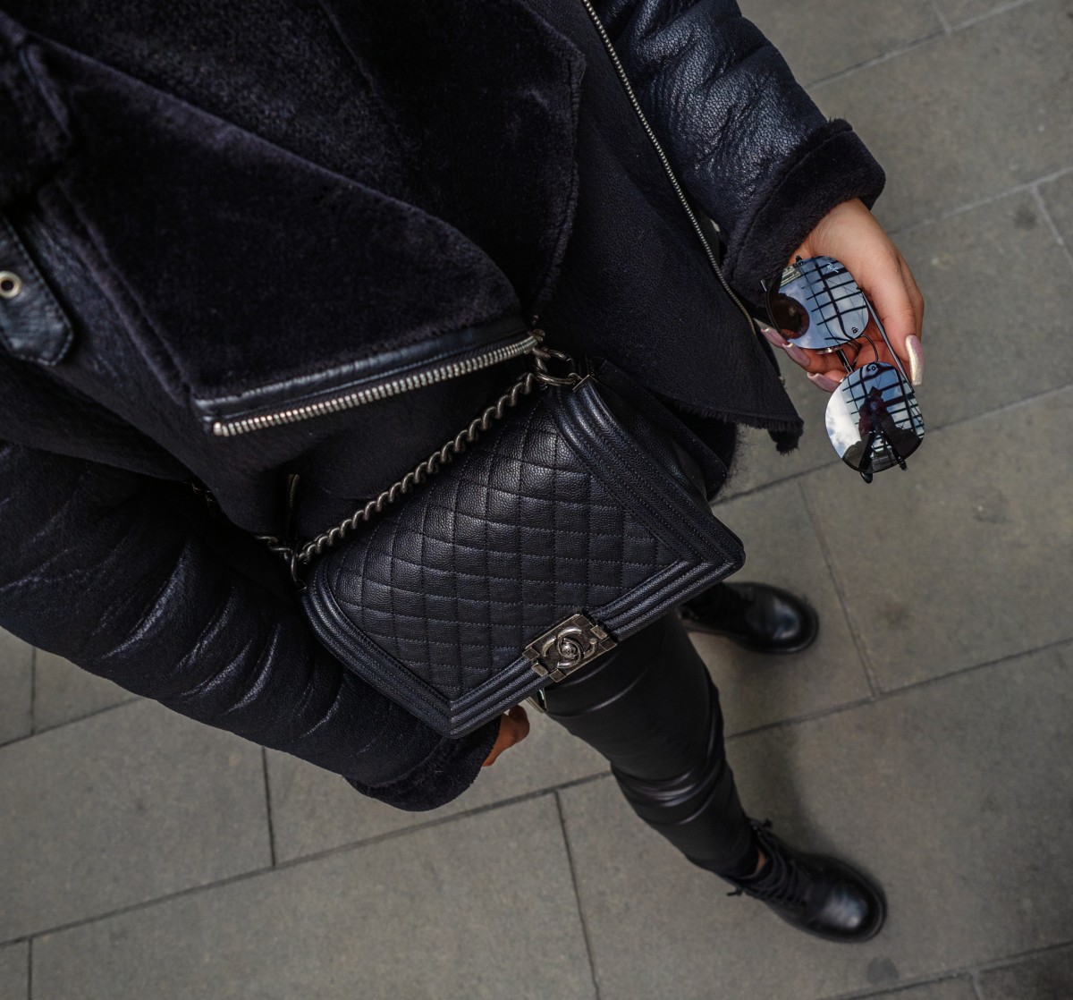 leather with leather