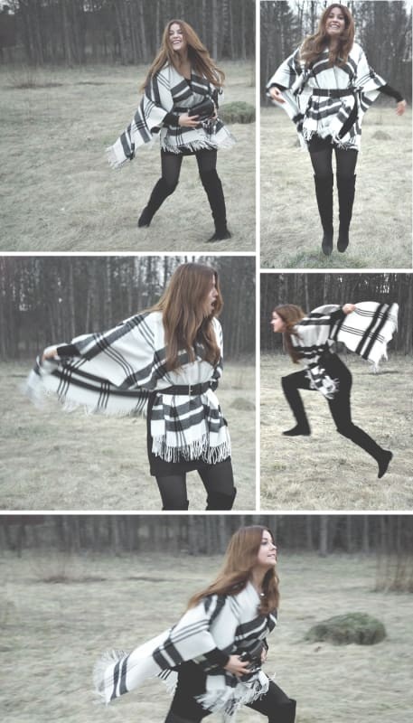 Poncho tyttö