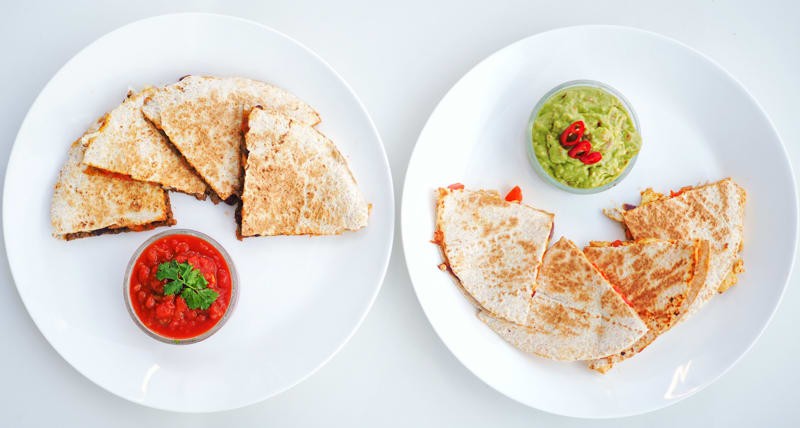 Quesadillat kahdella täytteellä