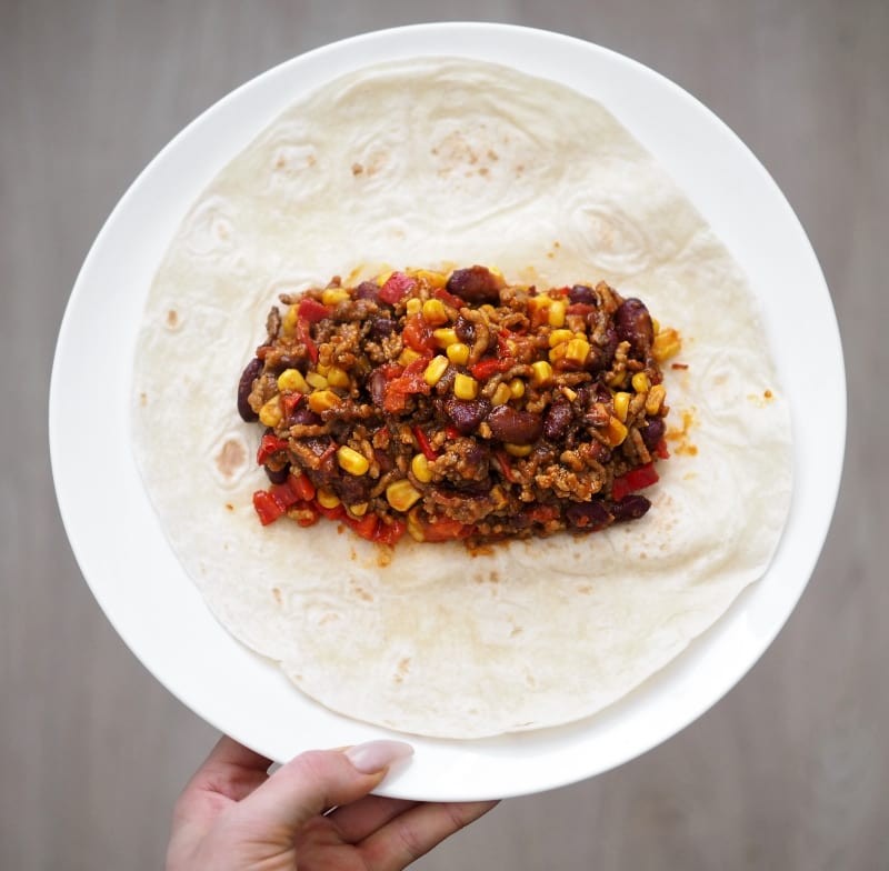 Tuliset burritot uunissa
